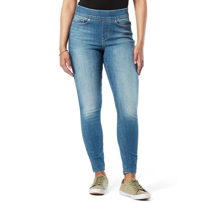 Signature by Levi Strauss & Co. Women's Simply Stretch Shaping Pull-On  Super Skinny Jeans 