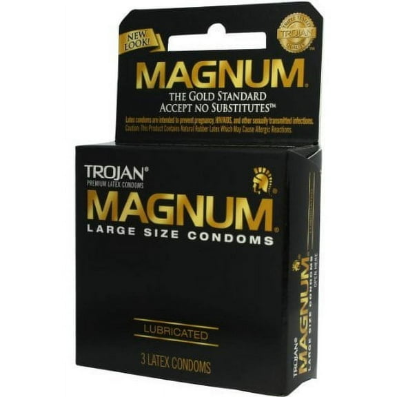 5 Pack - Trojan Magnum Condoms Large Lubricated Latex 3 Each