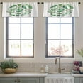 thumbnail image 4 of LALILO Kitchen Curtain Valance Teal Easter Watercolor Pastel Rod Pocket Window Curtain 52"x 18" Set of 2, 4 of 7