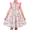 Pink Flower, variant on Girls Dress O-neck Backless Smocked Embroidery Ruffle Vintage Sleeveless 4 Years