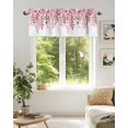 thumbnail image 6 of Pink Eucalyptus Valances for Windows Leaves Abstract Branch Farmhouse Retro Leaf Valance Rod Pocket Short Window Treatments Curtains for Kitchen Bathroom Living Room Bedroom, 42 x 12 Inch, 6 of 7