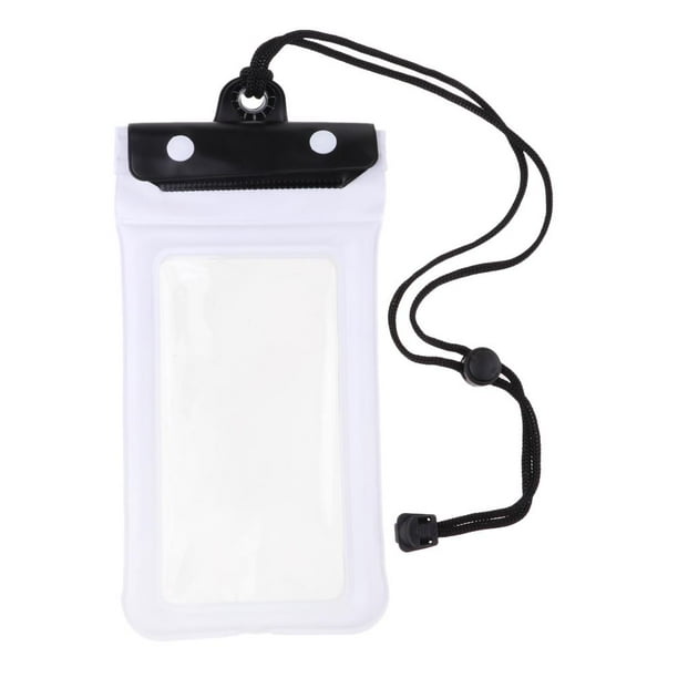 Funda impermeable para teléfono Funda para teléfono móvil con doble bloqueo Cubierta seca para bolsa Blanco