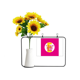thumbnail image 1 of Madre ama la luz gran Tarjeta de bendición de jarrón de girasol artificial, 1 of 3