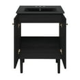 thumbnail image 6 of Bron 24" Freestanding Bathroom Vanity in Black Oak with Black 3-Hole Centerset Sink Top, 6 of 7