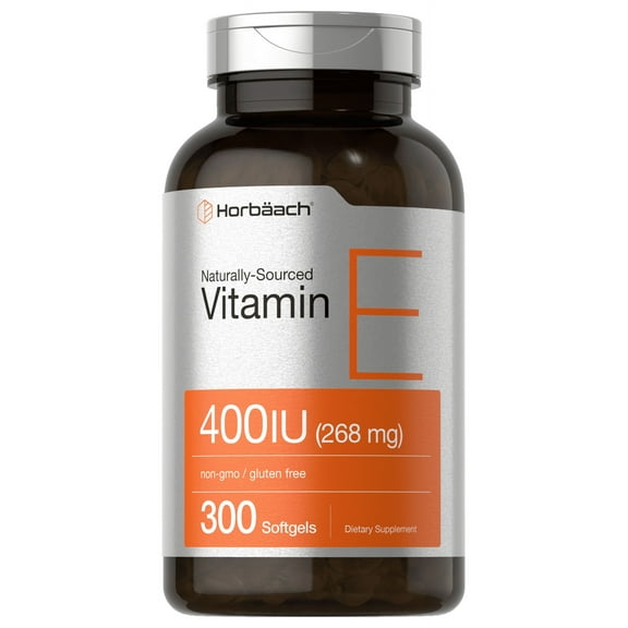 Vitamin E 400 IU | 300 Softgel Capsules | D-Alpha Tocopherol | by Horbaach