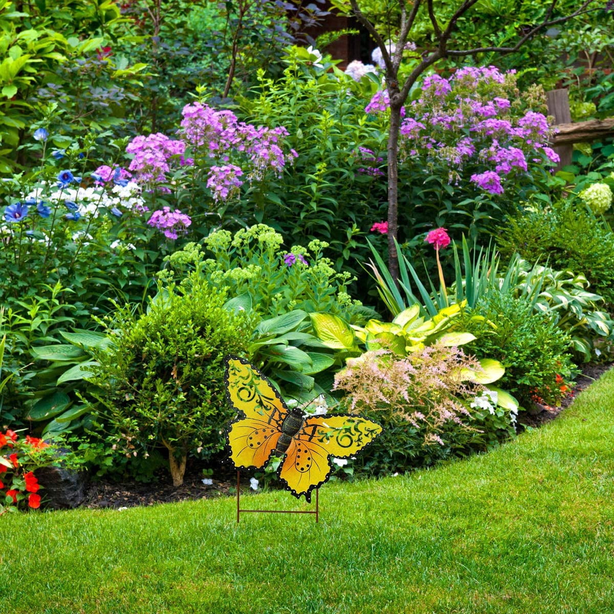 Metal Butterfly Garden Stakes Spring Decorative Yard Signs&nbsp;