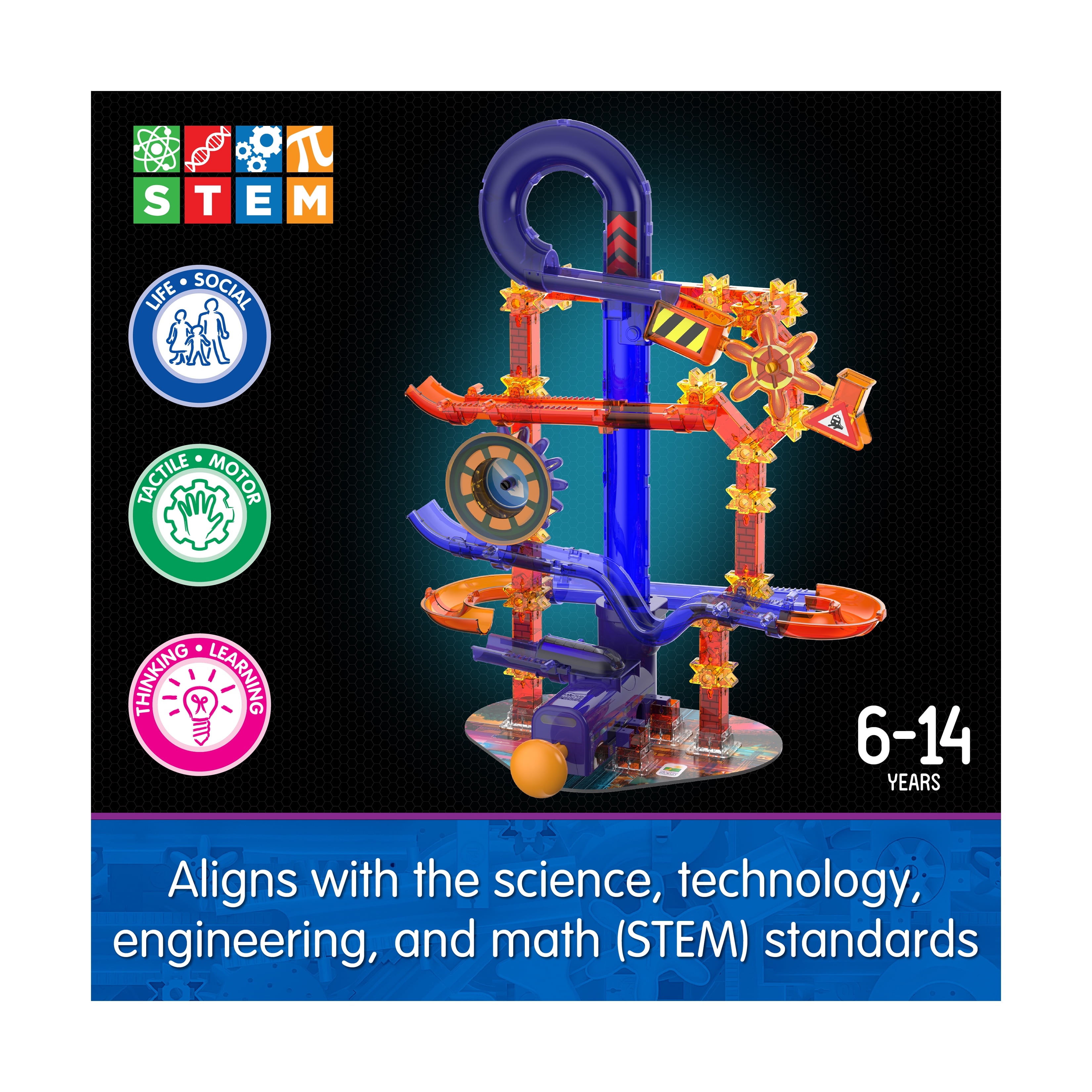 The Learning Journey Techno Gears Marble Mania - Midnight Xpress: 80+ Pcs