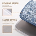 thumbnail image 5 of Blue Floral Dish Drying Mat for Kitchen Counter Boho Flowers Dishes Drainer Mats Rustic Farmhouse Microfiber Absorbent Dish Draining Spring Summer Reversible Dish Rack Pad Large 18x24 Inch, 5 of 7