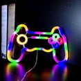 thumbnail image 4 of Neon Game Controller Neon Sign Colorful LED USB 5V Plug In Batteries Powered RGB Noiseless Game Neon Sign Wall Decor For Room Gift, 4 of 8