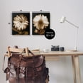 thumbnail image 3 of Stupell Sepia Chrysanthemum Flower Blooms Botanical & Floral Photography Gallery Wrapped Canvas Print Wall Art, Set of 2, 3 of 7