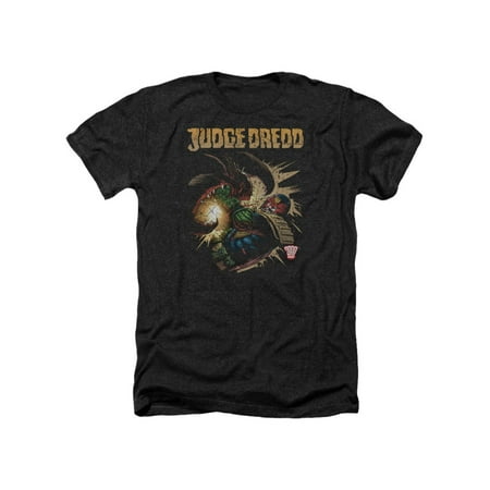 Judge Dredd Comic Movie Blast Away Fight Scene Adult Heather T-Shirt (The Best Man Fight Scene)