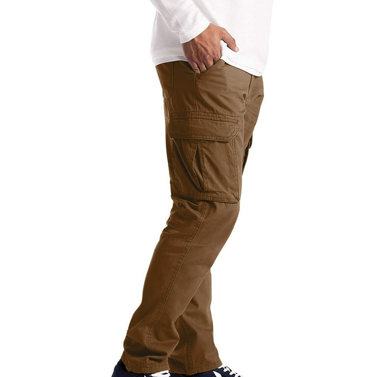 Clearance RQYYD Cargo Pants for Mens Lightweight Work Pants Hiking Ripstop  Cargo Pants Cargo Pant-Reg and Big and Tall Sizes(Khaki,XL)