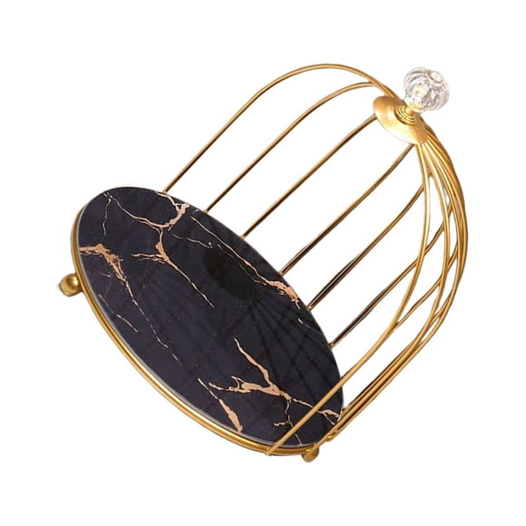 Cateissary Soporte de artículos de tocador para cosméticos, organizador de suministros para el cuidado de la piel Vintage, estantes de Almacenamiento y organización del hogar Capa única negra