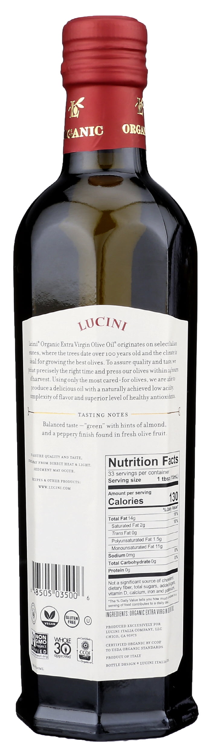 Pack of 6, Lucini Premium Select Extra Virgin Olive Oil, 17 oz
