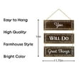 thumbnail image 2 of Tx USA Corporation 3 Panels Brown Reversible Hanging Wood Wall Sign Decor -Brown, 2 of 7