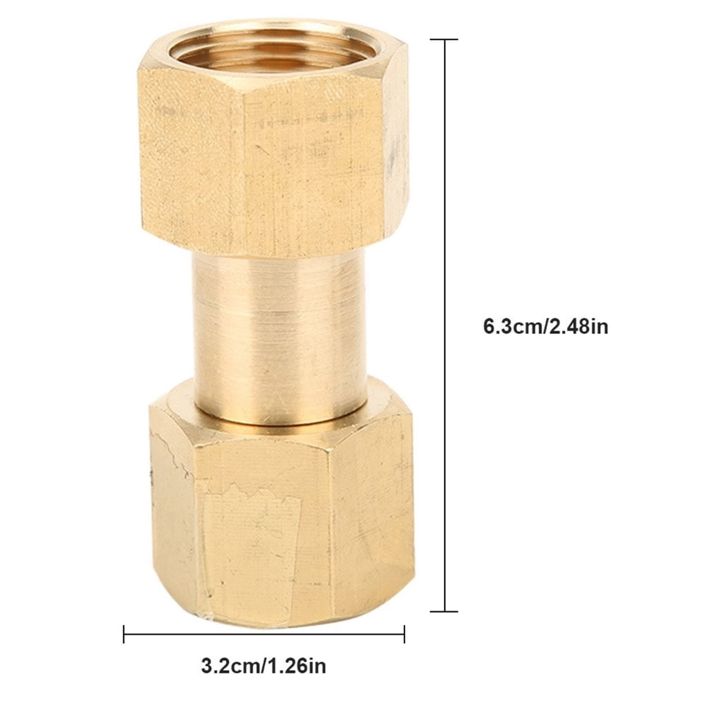 Geemin Heat Resistant CO2 Cylinder To Argon Regulator Brass Nut Adapter Standard Threading Leak Proof Brass Regulator Adapter