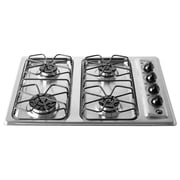 ABBA Appliances 24” Gas Cooktop in Stainless Steel with 1 Ultra Fast and 3 Fast Burners