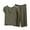 Gray, variant on Cute Spring Outfits for Women Spring Pajamas Set Summer Casual Soft V-Neck Sleepwear Tops and Wide Leg Capris Pants Sets Sleepwear 2 Piece Outfits Khaki M