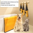 thumbnail image 2 of Yellow Microfiber Pet Towel for Dogs, M Size (30x60cm) - Super Absorbent, Lightweight 100g with Plastic Packaging, Essential Grooming Accessory for Quick Drying After Baths or Outdoor Activities, 2 of 7