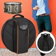 thumbnail image 4 of Compact 14in Snare Drum Bag Backpack Storage Bag Shoulder Bag Storage Case, 4 of 8