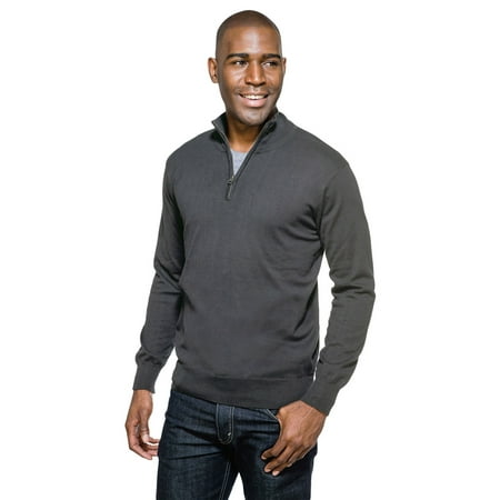- Tri-Mountain Men's Rib Knit Collar Zipper Placket Sweater