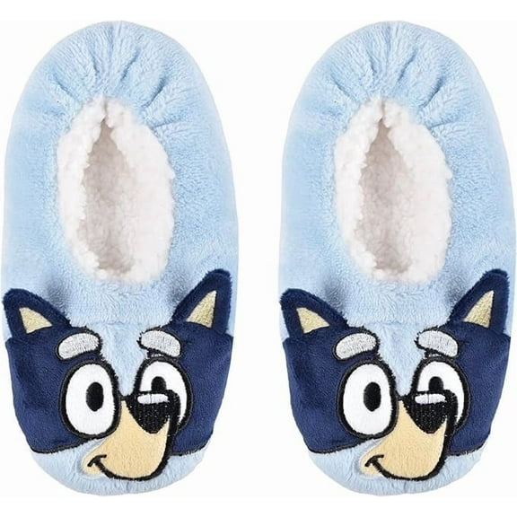 Bluey Snuggle Kids Plush Footlet Slipper Socks - Unisex Size 7-10