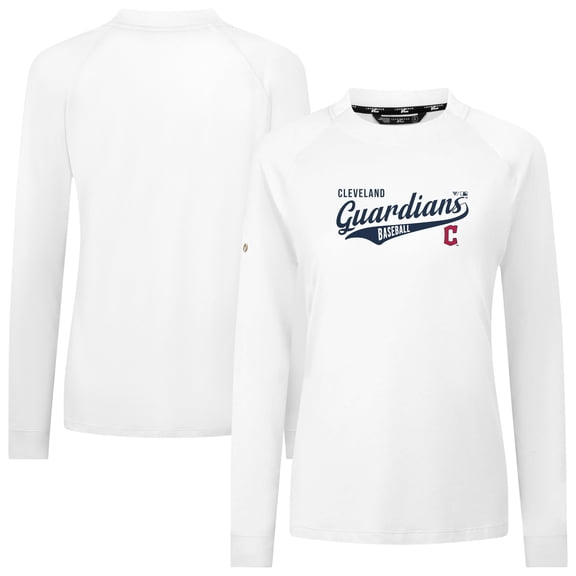 Women's Levelwear White Cleveland Guardians Slender Glide T-Shirt