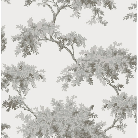 Brewster Home Fashions Ashdown Grey Tree Wallpaper, 20.5-in by 33-ft, 56.38 sq. ft.