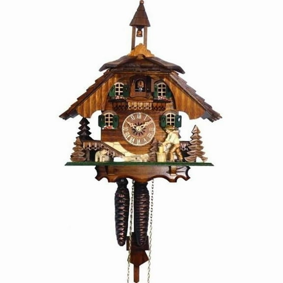12 x 10.75 x 6.75 in. Engstler Weight-Driven Cuckoo Clock