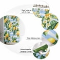 thumbnail image 5 of Shower Curtain Bathroom Set Lemon Green Leaves Watercolor Waterproof Fabric Shower Curtains with Grommets&Hooks Summer Flower Blue Stripe Privacy Bath Curtain for Bathtub 48x72in, 5 of 7