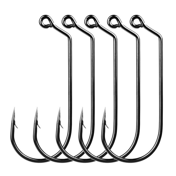 100pcs Fishing Hooks High Carbon Steel Barbed Hooks Extra Strong Hooks 