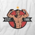 thumbnail image 2 of Flexing Man Est 1988 T-Shirt | Motivational Workout White Tee Gift, 2 of 5