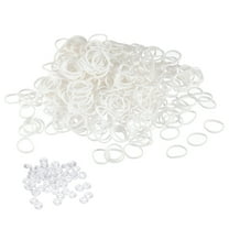 Uxcell Rubber Band, Rubber Elastic Band with Clips for Home Office White 600Pcs