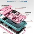 thumbnail image 2 of Decase for Google Pixel 9 / 9 Pro Case with Slide Camera Cover & Magnetic Ring Holder Kickstand, Protective Phone Cover for Google Pixel 9 / 9 Pro,Gray-green+Pink, 2 of 9