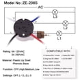 thumbnail image 5 of Ceiling Fan Switch Kit 3 Speed 4 Wire, Fan Switch Zipper Speed Control Switch, ZE-208S Pull Wire Switch with Rope, 5 of 5