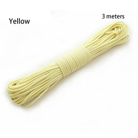 

3/5/10 Meters High quality Camping Equipment 7Strands Paracord Cords 550LB Lanyard Ropes Camp Glow Paracords Survival Paracord Luminous Rope YELLOW 3 METERS