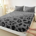 thumbnail image 3 of Castle Fairy Adults Leopard Cheetah Print Glitter 4 Pieces Queen Sheet Sets,Sparkling Sequin Print Ultra Soft Flat Sheet,Abstract Gradient Queen Fitted Sheet,Microfiber Bedroom Decor, 3 of 7