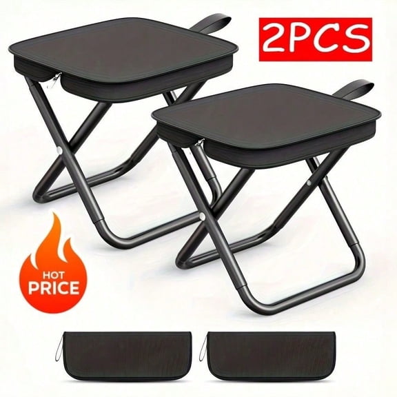 2PCS Outdoor Adventure Ultralight Portable Folding Chair - Aluminium Alloy Frame, Compact And Durable, Suitable For Camping, Fishing, Travelling, Poolside, Garden, Backyard, Lawn
