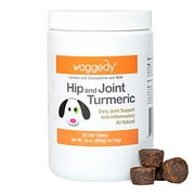 waggedy Advanced Hip and Joint Turmeric, Dog Supplements for Joints and Hips w/Glucosamine for Dogs & MSM and Turmeric for Dogs, Joint Supplement for Dogs Helps Aches, Natural Remedies for Dogs 90ct