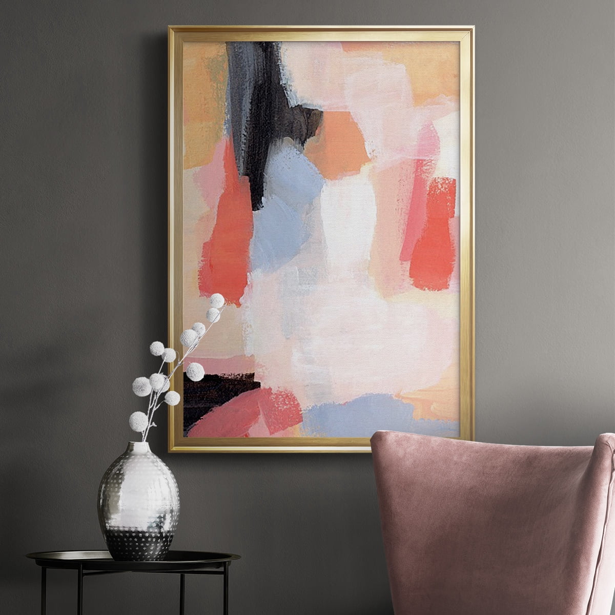 Aerial Scarlet II Premium Framed Print, in Gold, Black, or Silver - Ready to Hang