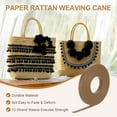 thumbnail image 3 of Uxcell 16.4 Yards x 0.6" Paper Rattan Weaving Cane, 12-Ply Paper Rattan Weave Basket Weaving Supplies for DIY Home Kitchen Decoration Basket Crafts, Light Brown, 3 of 6