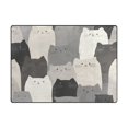 thumbnail image 5 of Yayeee Area Rugs for Living Room 5.2'x4' Non Slip Washable Bedroom Floor Carpet, Gray Cute Cats, 5 of 6