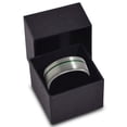 thumbnail image 3 of P. Manoukian Tungsten Wedding Band Ring 8mm for Men Women Green Grey Flat Cut Brushed Polished Lifetime Guarantee Size 7.5, 3 of 4
