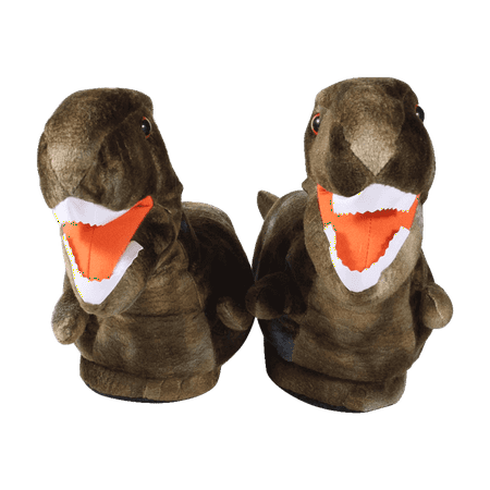 HappyFeet Animal Slippers - T-Rex - Medium