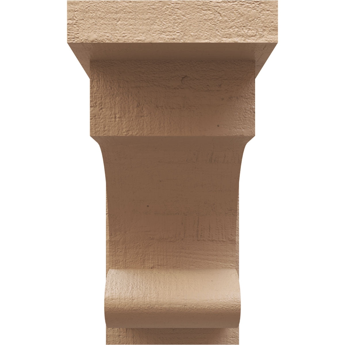8"W x 24"D x 16"H Classic Alma Rough Cedar Woodgrain TimberThane Corbel, Primed Tan