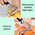 thumbnail image 5 of Pelador De Verduras Pelador Multiusos Hace Hojas Y Pelador En Juliana Pelador De Patatas Utensilios De Cocina Cortador De Verduras Mango Antideslizante, 5 of 5