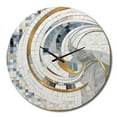 thumbnail image 2 of Designart "Mosaic in Grey and Yellow II" Abstract Shapes Oversized Wall Clock, 2 of 5