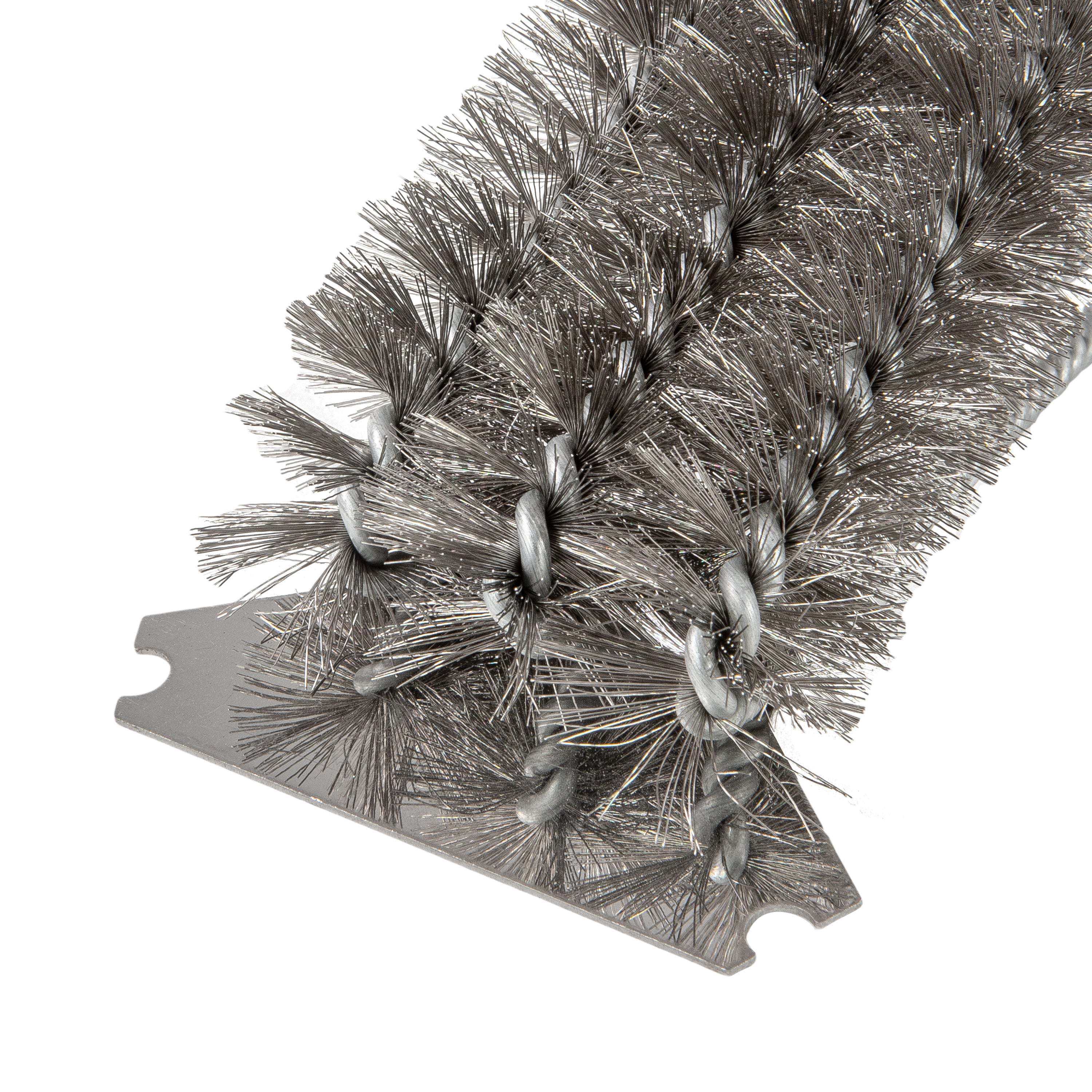 BBQ-AID All Angles BBQ Grill Brush for Outdoor Grill – Cleans All Angles, Large Wooden Handle, and Stainless Steel Bristles - BBQ Brush for Grill Cleaning – Grill Cleaner Brush Safe for BBQ and Grill