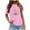 Pink, variant on Fesfesfes Tops for Women Casual Spring Women's Fashion Printed Loose T-shirt Short Sleeves Blouse Round-Neck Casual Tops Linen Tops for Women 6(M)
