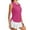 Hot Pink, variant on PINSPARK Womens Golf Tank Top Sun Protection Zip-Up Tennis Shirt Quick Dry Sleeveless Workout Polo